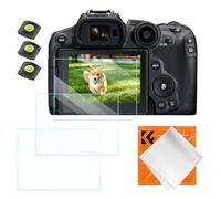 K&F CONCEPT Protector de Pantalla para Canon EOS R6 Mark II R6 R7, 3 PCS Protector de Pantalla Vidrio Templado, 3 PCS Nivel de Zapata Caliente, 1PCS Paño de Limpieza