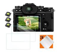 K&F CONCEPT Protector de Pantalla para Fujifilm X-T5, 3 PCS Protector de Pantalla Vidrio Templado, 3 PCS Nivel de Zapata Caliente, 1PCS Paño de Limpieza