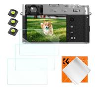 K&F Concept Protector de Pantalla para Fujifilm X100V X100VI X-T4, 3 PCS Protector de Pantalla Vidrio Templado, 3 PCS Nivel de Zapata Caliente, 1PCS Paño de Limpieza