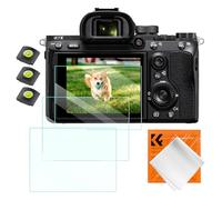 K&F CONCEPT Protector de Pantalla para Sony A A7III A7R II A9II A7R III A7R IV A1 RX1R A7C A7S III A7R IV RX10 III RX100 V ZV-1 II RX1R II,3 PCS Protector de Pantalla Vidrio Templado