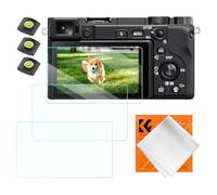 K&F CONCEPT Protector de Pantalla para Sony NEX 7 NEX 6 NEX 6L NEX 5 NEX 3N A6600 A6100 A6400 A6300 A6000 A5000, 3 PCS Protector de Pantalla Vidrio Templado, 3 PCS Nivel de Zapata Caliente
