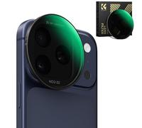 K&F CONCEPT Snap-On Filtro ND Variable ND2-32 para iPhone 17 Pro & Pro MAX | Ultraligero 11,2g Filtro de Lente ND Variable con Snap-on Deco Montaje, Vidrio AGC con Recubrimiento de 28 Capas, Negro-FA301