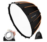 K&F CONCEPT Softbox 16 Lados 90 cm Bowens Plegable Ventana de Luz | Apertura y plegado en un paso, montura Bowens estándar, 16 lados, difusor interior y exterior, rejilla de panal con bolsa