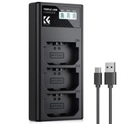 K&F CONCEPT Sony NP-FZ100 3-pack Camera Charger with LCD Display/With Micro USB and Type-C cable
