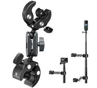K&F CONCEPT Soporte de Cámara con Doble Abrazadera Súper y Cabezal de 360°, Montaje para Manillar de Bicicleta/Moto, para Poste, Trípode, Mesa, Bandera, Sombrilla