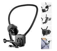 K&F Concept Soporte de Cuello Magnético para Cámara de Acción y Teléfono Compatible con DJI Osmo 360 Aciton GoPro iPhone 16 Samsung Android con Clip de Movíl, Soporte de Cuello para Grabación POV Vlog