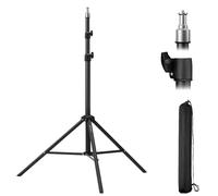 K&F CONCEPT Soporte de luz para fotografía, Soporte de trípode portátil Extensible para Fotos y vídeo, trípode de iluminación con Tornillo de 1/4 Pulgadas para iluminación/luz estroboscópica/cámaras