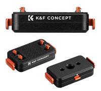 K&F CONCEPT Soporte magnético de liberación rápida Mejorado Compatible con Insta360 X5/X4 Air/Ace Pro 2, Base de Aluminio con Cierre de Seguridad/Rosca de 1/4" para trípode, Palo de Selfie