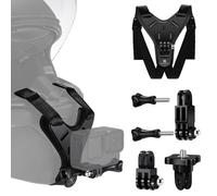 K&F Concept Soporte para Casco de Moto Mento para GoPro Hero 13/12/11/10/9, dji OSMO 360, Action 5 Pro Action 4/3, Insta360 X5 X4,Accesorios para Cámara de Acción, Silicona Antideslizante