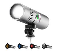 K&F CONCEPT SP25C Linterna LED, GOBO Light Ampliable de 25W 6500K con 9000mAh (3,7V), 20 filtros de luz, luz Ambiental para fotografía, luz de Relleno de Atardecer de 4 Colores, Carga rápida de 30W