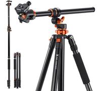 Trípode K&F CONCEPT T254A7-BH-28L profesional carbono eje central 360° hasta 2,3 m