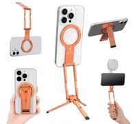 K&F CONCEPT TQ02 Ultrafino 7 mm Soporte Magnético 59 g, Palo Selfies Trípode Plegable para iPhone, Mini Trípode de Bolsillo con Doble Cara Magnética y Gancho, Compatible con iPhone 17-12 y Android