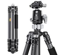 K&F Concept Trípode Cámara,173cm Trípode de Carbono,Trípode Reflex Ligero,Trípode Viaje Fotografía Compacto y Professional con 360° Rótula de Bola y Placa de Liberación para Cámara DSLR Carga 16kg