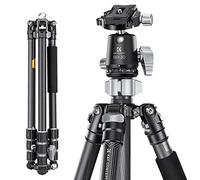K&F Concept Trípode Cámara,173cm Trípode de Carbono,Trípode Cámara Reflex Ligero,Trípode Viaje Fotografía Compacto y Professional con 360° Rótula de Bola y Placa de Liberación para Cámara DSLR X254C4