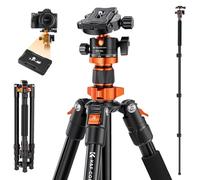 K&F Concept Trípode Cámara 175CM Trípode Viaje para Cámara Aluminio con Monopie, Trípode Reflex Profesional,Trípode Fotografia con Rótula de Bola 360°para Canon Nikon Sony Carga 10KG K255A4(TM2515M1)