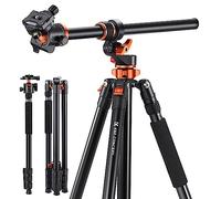 K&F CONCEPT Trípode Cámara 230CM Tripode Fotografía Profesional en Aluminio con Columna Central con Monopié,360° Rótula de Bola Placa de Liberación para Cámara Canon DSLR