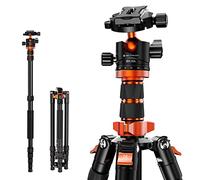 K&F Concept Trípode Cámara,198cm Trípode de Viaje Aluminio,Trípode Compacto con Monopie,Trípode Fotografía Professional con 360° Rótula de Bola y Placa de Liberación para Cámara DSLR Canon Nikon Sony