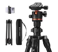 K&F CONCEPT Trípode Camera 178cm K234A3+BH-36 Compacto con Cabeza Esférica, Trípode para Viajar Capacidad de Carga 8kg con Clip para Móvil