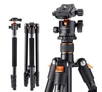 K&F CONCEPT Trípode de Cámara 162cm Trípodes Compacto de Aluminio con Monopié,Trípode Fotografía de Viaje con 360° Rótula de Bola y Placa de Liberación para Cámara DSLR B234A1+BH-28L