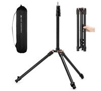 K&F Concept Trípode de fotografía 200 cm, trípode de lámpara de Aluminio Reversible Ajustable Trípode para teléfono Celular con Tornillo de 1/4 "Bolsa de trípode para cámara de luz estroboscópica