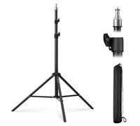 K&F Concept Trípode de luz para fotografía, 230 cm, Metal Light Stand para fotografía de Estudio, Reflector, Flash y vídeo, trípode de iluminación Ajustable Alto con Bolsa para trípode y 1/4" Srew