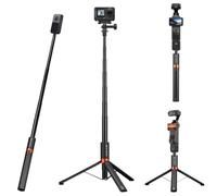 K&F CONCEPT Trípode Invisible 2 en 1 66" Compatible con Insta360 X6/5/X4/X3 | Mango Extensible Compatible con dji Pocket 3/4, Action 5Pro/6/4/3, Osmo 360, GoPro, Luna Ultra JF-105L