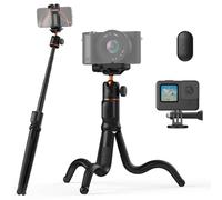 K&F Concept Tripode para Movil, MS29 Mini Flexible Tripode Palo Selfie Portátil Giro de 360°, Trípode Camara con Control Remoto para Movil y Cámara Acción, Ideal para Selfies/Grabación de Vídeo