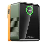 K&F Concept V Mount Battery 99Wh 6700mAh 14.8V Mini V Mount Batería con 100W PD de Carga Rápida Bidireccional Pantalla a Color TFT Interfaz USB-C/USB-A/D-Tap/Type-A/DC, KF-V99 Pro, Naranja Verde