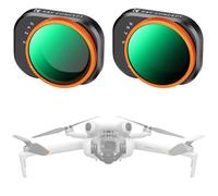 K&F Concept Variable ND Lens Filter Kits For DJI Mini 4 Pro 2 Pack ND2-32 (1-5 Stops)+ND32-512