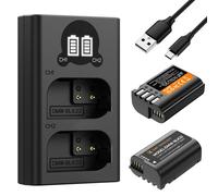 K&F DMW-BLK22 Digital Camera Dual Battery with Dual Channel Charger for Panasonic