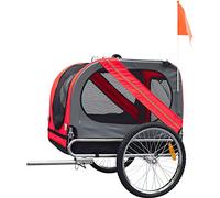 K&F DOGGY LINER ECONOMY REMOLQUE PARA BICICLETA 125 X 95 X 72 CM ROJO/GRIS