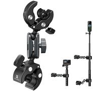 K&F Dual Super Clamp Camera Mount with 360° Ball Head, Bike/Motorcycle Handlebar Mount for Pole, Tripod, Desk, Flag, Umbrella