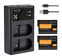 K&F EN-EL15 2100mAh Digital Camera Dual Battery with Dual Channel Charger, for Nikon Camera Charger
