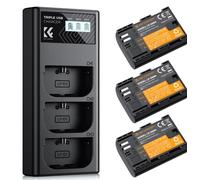 K&F LP-E6NH KF28.0039V1 Camera Battery 2250mAh, 3-pack + Charger LCD display charger set