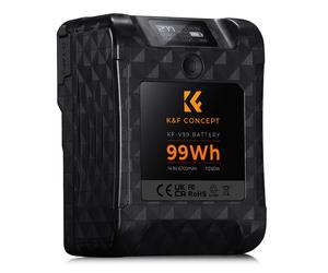 K&F MINI V-Lock 99Wh battery supports 65W PD Fast Charge,6700mAh, for camera/lighting equipment