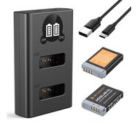 K&F NB-13L Digital Camera Dual Battery with Dual Channel Charger, for Canon