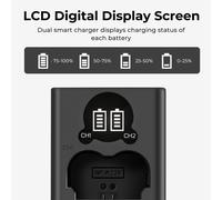 K&F NP-W235 2200mAh Digital Camera Dual Battery with Dual Channel Charger, for Fuji Camera Charger
