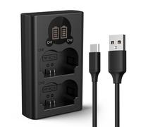 K&F NP-W235 Dual Charger Camera LED, Micro USB and Type-C charging
