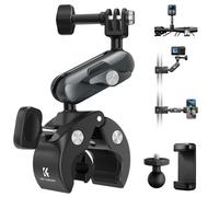K&F Super Clamp Camera Mount with 360° Dual Ball Head, Bike/Bicycle/Motorcycle Handlebar Mount