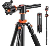 K&F T255A4+BH-28L Aluminum Video Camera Tripod Transverse Center Column