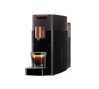 K-fee ONE Máquina de cápsulas para café, té y cacao, cafetera compacta, calentamiento rápido, depósito de agua de 0,8 L, 19 bar, cobre negro, ganador de la prueba Stiftung Warentest 2023