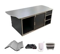 K´Foam Store Mueble Kit Camper para Furgonetas VW T5, T6, T6,1 Multivan y California sin mueble lateral, con Accesorios y Colchón incluidos