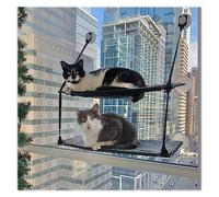 K&H Mascotas| Soporte EZ para Ventanas | Cama para Gatos de Dos Alturas Que se acopla en el umbral de la Ventana