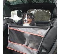 K&H PET PRODUCTS Buckle N' Go - Asiento de coche para perros grandes, tela impermeable con malla transpirable y cinturón de seguridad ajustable para perro, hamaca para coche, funda de asiento de coche