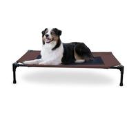 K&H Pet Products - Cama elevada Original para Mascotas, Color Chocolate/Malla Negra, Grande, 76 x 106 x 17 cm
