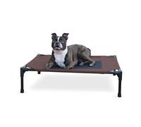 K&H Pet Products - Cama elevada Original para Mascotas, Color Chocolate/Malla Negra, tamaño Mediano, 25 x 32 x 7 Pulgadas