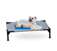 K&H Pet Products Cuna de refrigeración para Mascotas, Gris/Azul, mediano/25 x 32 Pulgadas
