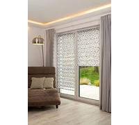 K-home® Klemmfix Madrid - Estor Doble sin Agujeros, diseño de Piedra Topo, 80 x 150 cm