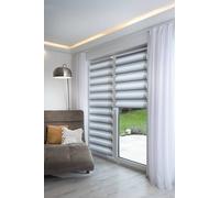K-Home® Klemmfix Madrid - Estor Doble sin Agujeros, gradiente de Color, 90 x 200 cm, Color Gris