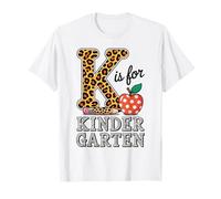 K Is For Kindergarten Leopard Pencil Primer Día de Escuela Camiseta